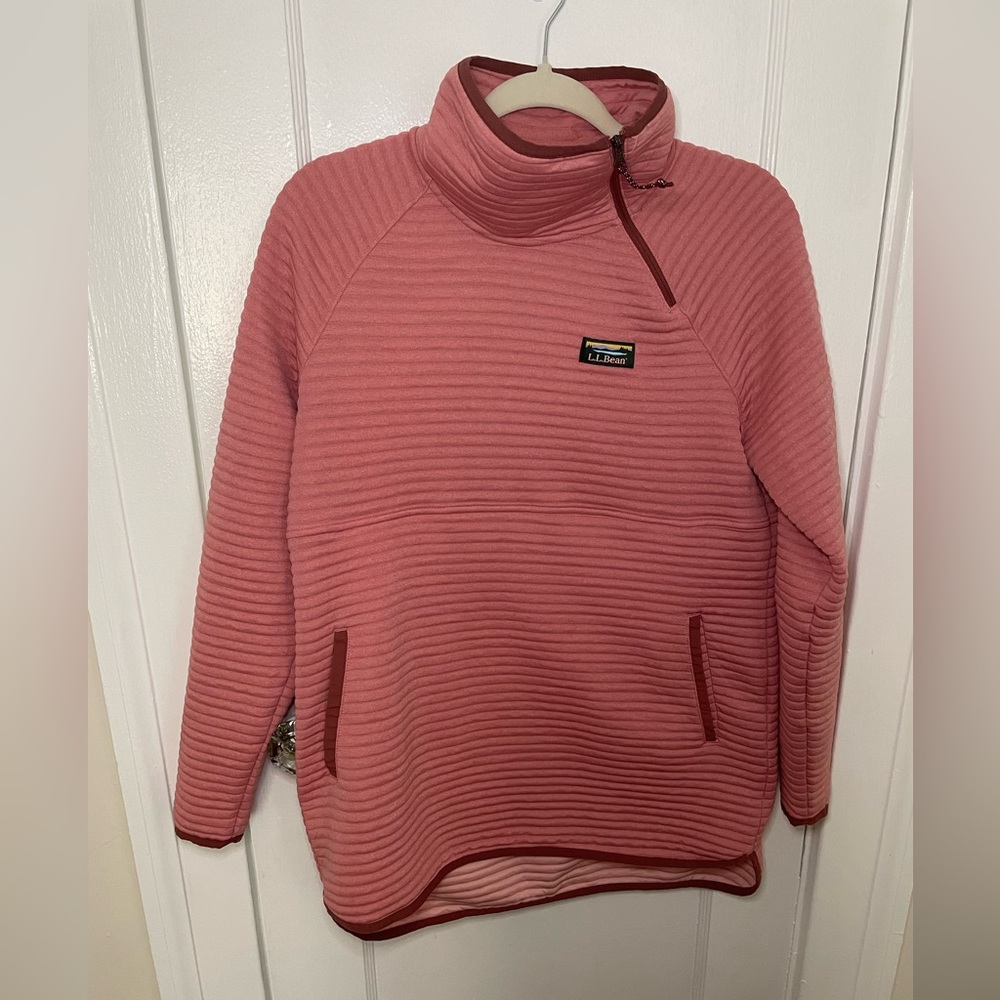 LL Bean Women's Airlight Knit Asymmetrical Quarter-Zip Tunic Size Small